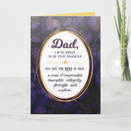 Pappa, jag är stolt över att vara din dotter helgkort