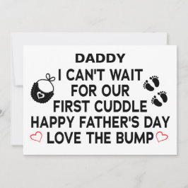 Pappa, jag kan inte vänta på vår första slinga julkort