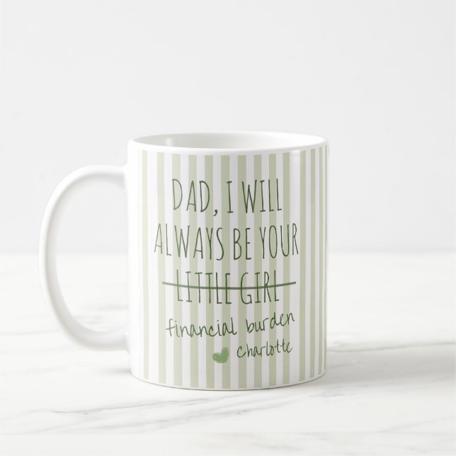 Pappa, jag kommer alltid att vara din ekonomiska b kaffemugg (Vänster)
