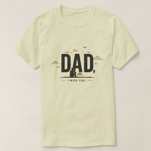 Pappa, jag saknar dig T-shirt | Minimalistiskt min (Design framsida)