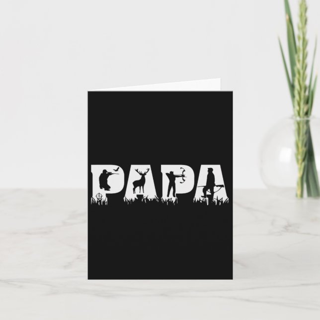 Pappa Jakt Jägare Fars Dag  Kort (Framsida)