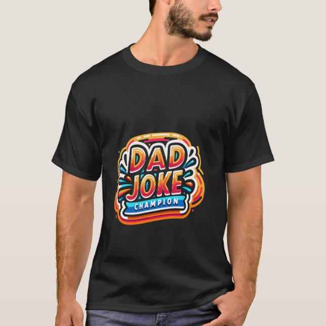 Pappa Joke Champion Far Pun Award — T Shirt (Framsida)