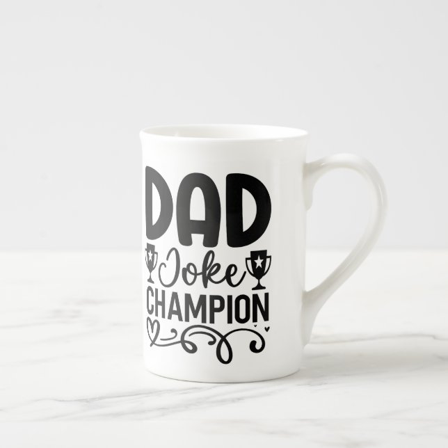 Pappa Joke Champion | Funny Far's Day Gift Benporslin Mugg (Höger)