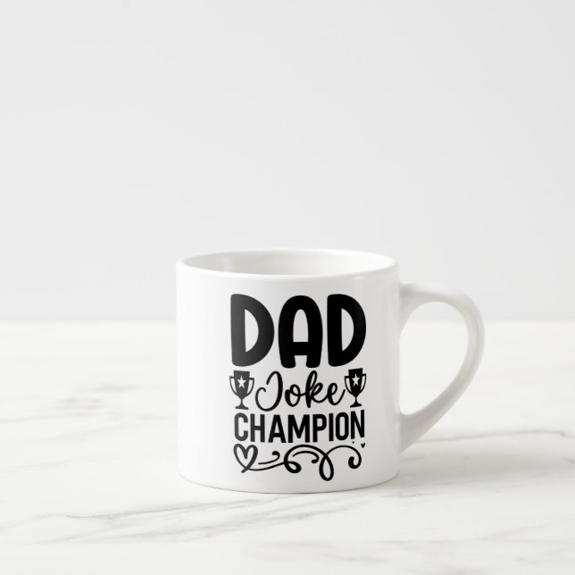 Pappa Joke Champion | Funny Far's Day Gift Espressomugg (Höger)