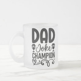 Pappa Joke Champion | Funny Far's Day Gift Frostad Glasmugg