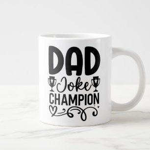 Pappa Joke Champion Funny Far's Day Gift Jumbo Mugg