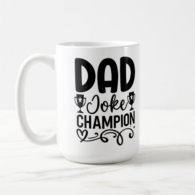 Pappa Joke Champion | Funny Far's Day Gift Kaffemugg (Vänster)