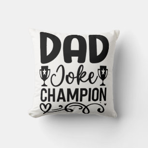 Pappa Joke Champion Funny Far's Day Gift Kudde