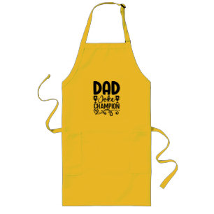 Pappa Joke Champion Funny Far's Day Gift Långt Förkläde