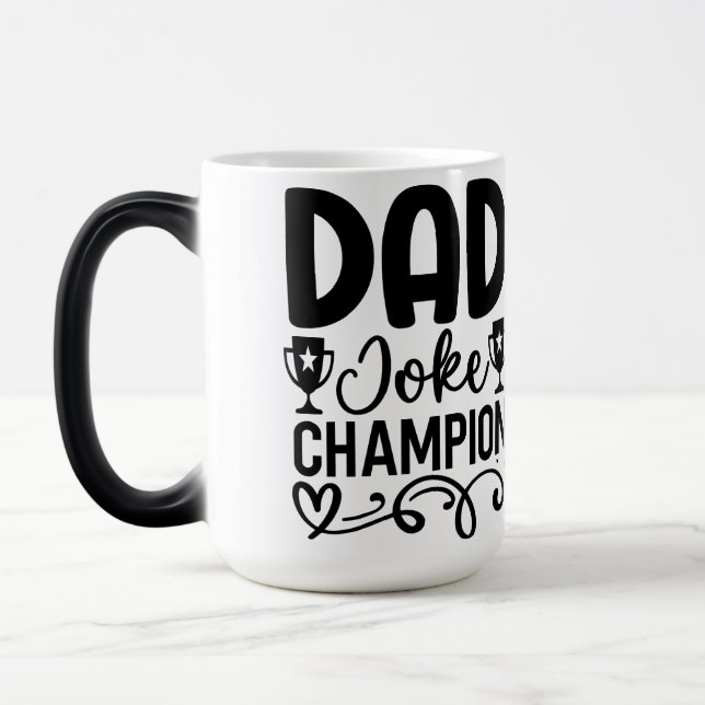 Pappa Joke Champion | Funny Far's Day Gift Magisk Mugg (Vänster)