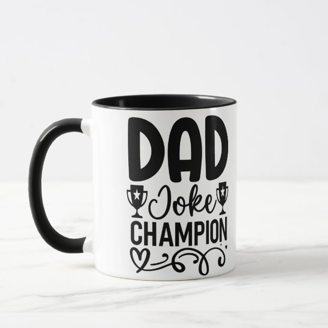 Pappa Joke Champion | Funny Far's Day Gift Mugg (Vänster)