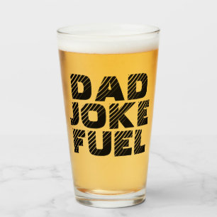 Pappa Joke Fuel - Stripe Retro Gift för Far Glaskopp