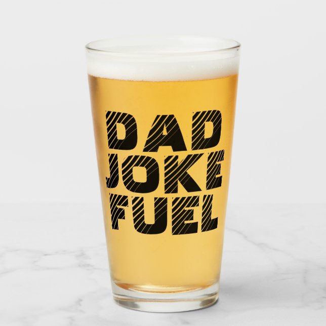 Pappa Joke Fuel - Stripe Retro Gift för Far Glaskopp (Framsida fylld)