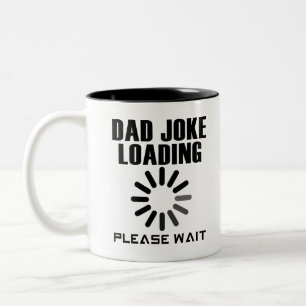 Pappa Joke-inläsning Vänta Två-Tonad Mugg