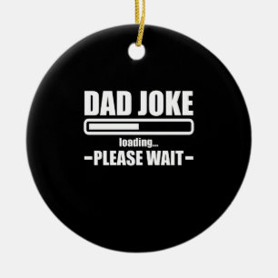 Pappa Joke Loading Funny Far Grandpa Pappa Far Julgransprydnad Keramik