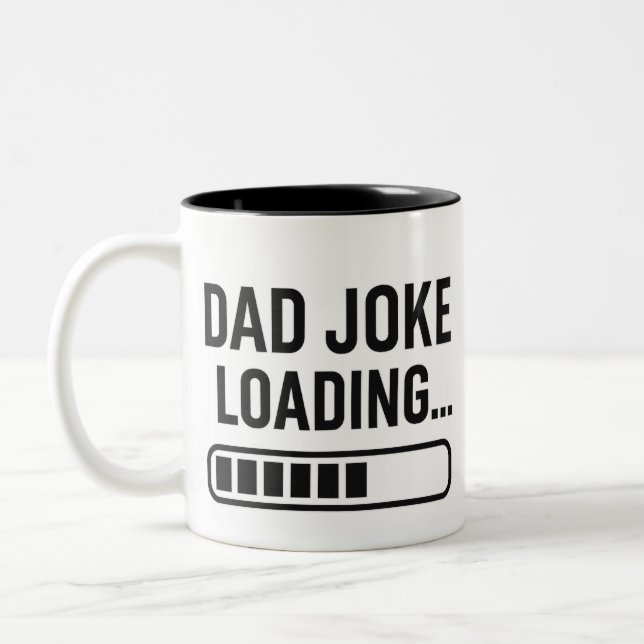 Pappa Joke Loading... Lönsam design för Pappor Två-Tonad Mugg (Vänster)