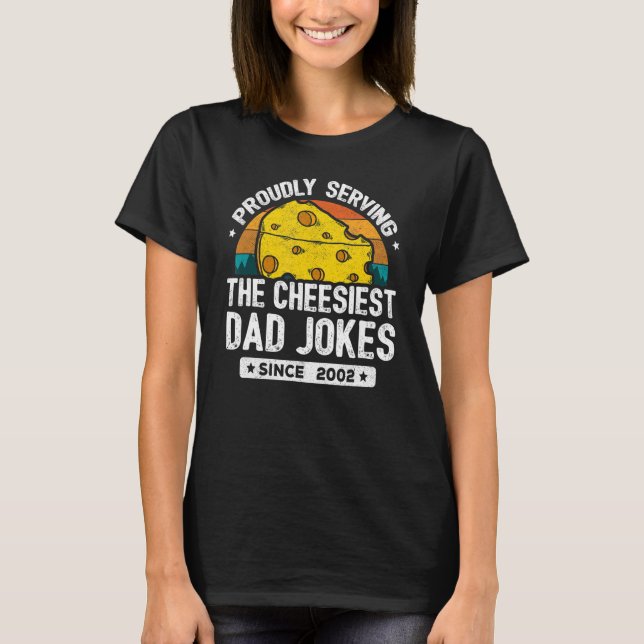 Pappa Joke Puns Pappa skämt sedan 2002 Pappa Joke T Shirt (Framsida)