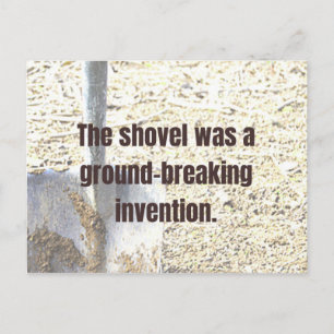 PAPPA JOKE Shovel var en banbrytande uppfinning Vykort