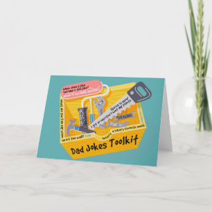 Pappa Joke Toolkit Card, Fars dag Card Pappa Birth Inbjudan