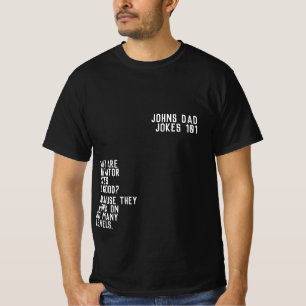 PAPPA JOKES 101 Fars dag Black FUNNY GUY T Shirt