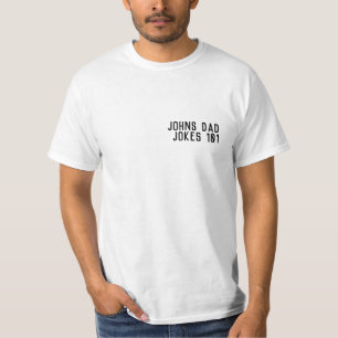 PAPPA JOKES 101 Fars dag Black Modern GUY T Shirt