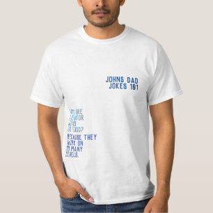 PAPPA JOKES 101 Fars dag BLUE FUNNY GUY T Shirt
