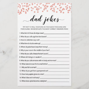 Pappa Jokes Baby Shower-spel med svar