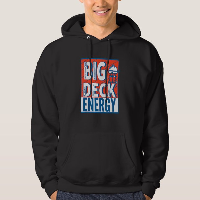 Pappa Jokes Big Deck Energy Hoodie (Framsida)