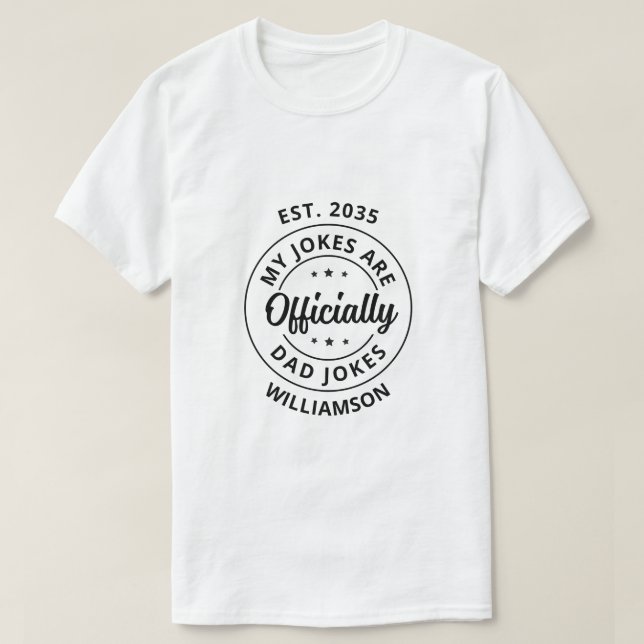 Pappa Jokes Fars dag-gåva till ny pappa T Shirt (Design framsida)