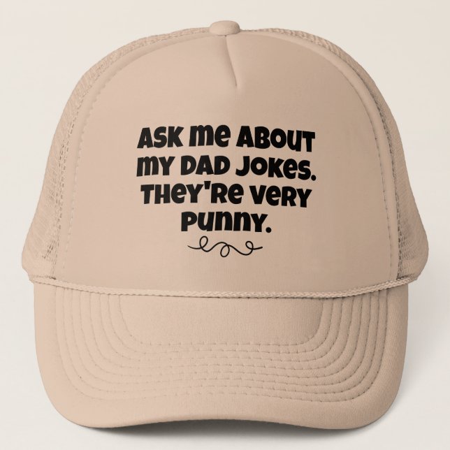Pappa Jokes Funny Hat Keps (Framsida)