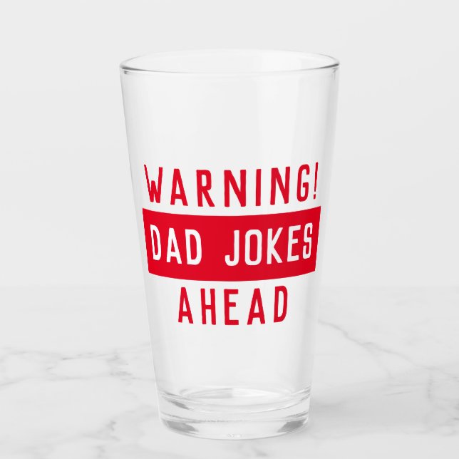 Pappa Jokes Glass Tumbler Glaskopp (Framsida)