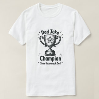 Pappa Jokes Mästare Sedan Blivit Pappa Roligt T Shirt