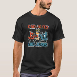 Pappa Jokes vs Bad Jokes Funny Tecknad T Shirt