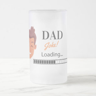 Pappa Joks Loading Frosted Glass Beer Mugg