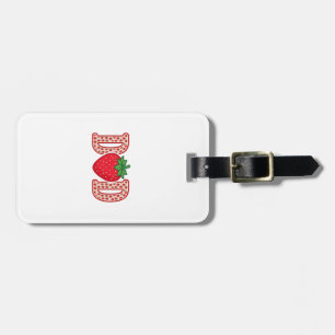 Pappa Jordgubbe Bokstavsvektor Skjorta Design_1 Bagagebricka