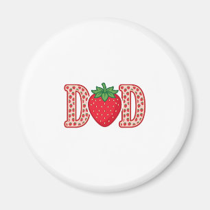 Pappa Jordgubbe Bokstavsvektor T-Shirt Design_1 Magnet