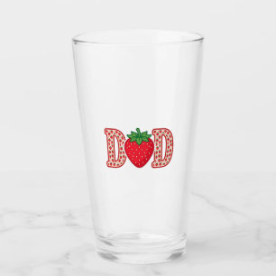 Pappa Jordgubbe Bokstavsvektor Tröja Design_1 Glaskopp