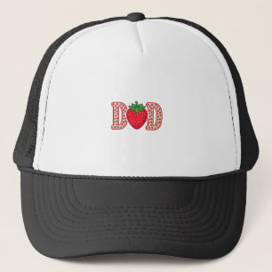 Pappa Jordgubbe Bokstavsvektor Tröja Design_1 Keps