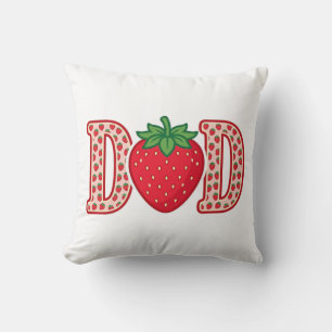 Pappa Jordgubbe Bokstavsvektor Tröja Design_1 Kudde