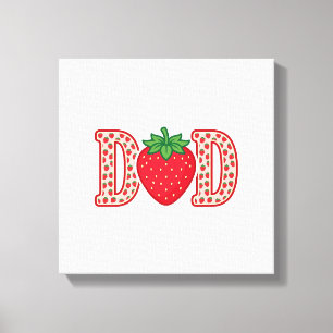 Pappa Jordgubbe Lettering Vector T-Shirt Design_1 Canvastryck