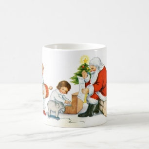 Pappa jul, barn och leksaker kaffemugg