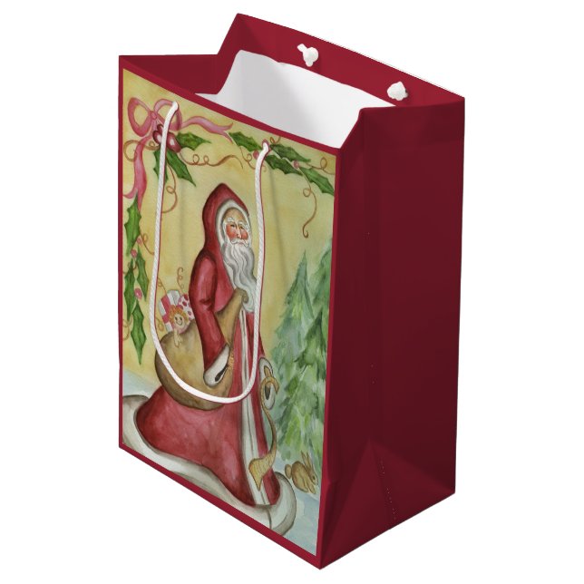 Pappa jul Gift Bag (Framsidan Vinklad)