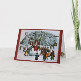 Pappa jul kommer helgkort