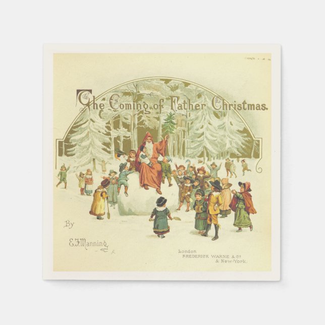 Pappa jul kommer pappersservett (Framsidan)