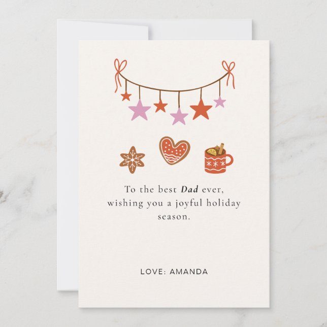 Pappa jul-kort för Personlig Julkort (Framsida)