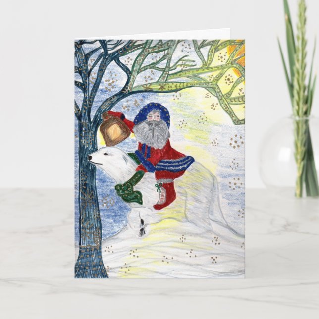 Pappa jul-kort helgkort (Framsida)