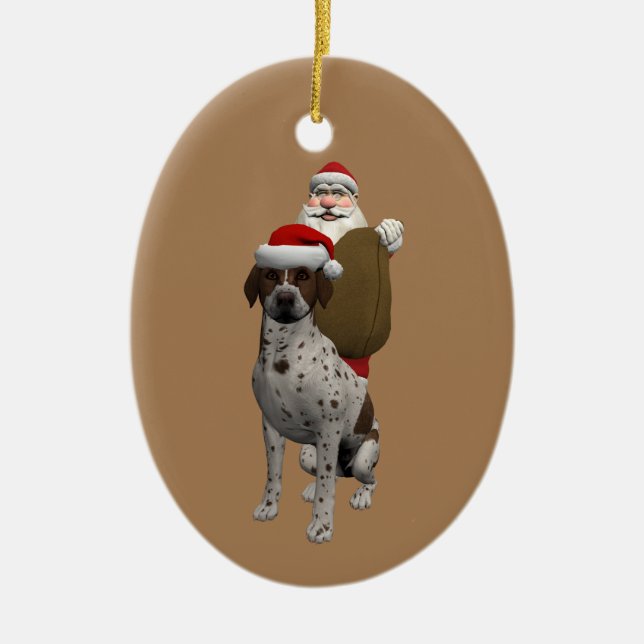 Pappa jul med Grått-tecken Julgransprydnad Keramik (Framsidan)
