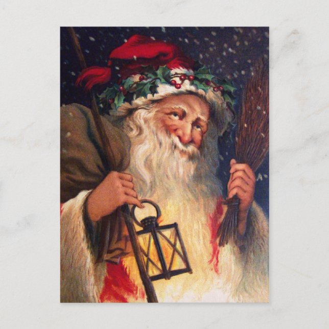 Pappa jul med Lantern Helg Vykort (Framsida)