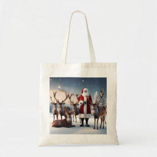 Pappa jul med sina renar, tygkasse