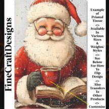 Pappa jul, Mugg, Bok, Anpassningsbar AZ3 Decoupage